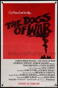 3f232 DOGS OF WAR advance 1sh '81 mercenary Christopher Walken, Tom Berenger, different art!