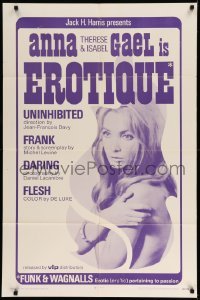 3f265 EROTIQUE 1sh '69 Traquenards, Jean-Francois Davy, great image of sexy Anna Gael!