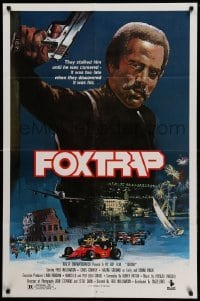 3f323 FOXTRAP 1sh '86 Fred Williamson directs & stars, cool action artwork, blaxploitation!