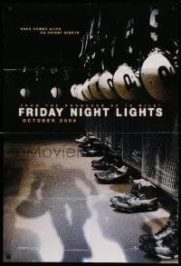 3f327 FRIDAY NIGHT LIGHTS teaser DS 1sh '04 Texas high school football, cool image of locker room!