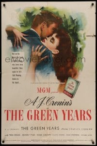 3f375 GREEN YEARS 1sh '46 artwork of Tom Drake & Beverly Tyler, from A.J. Cronin novel!