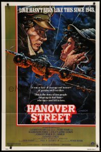 3f383 HANOVER STREET 1sh '79 art of Harrison Ford & Lesley-Anne Down in World War II by Alvin!