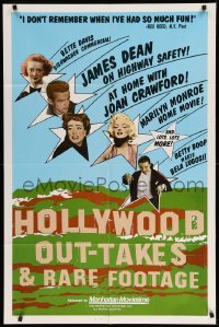 3f398 HOLLYWOOD OUT-TAKES 1sh '83 James Dean, Marilyn Monroe, Bela Lugosi, Joan Crawford!