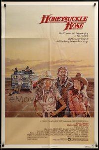 3f400 HONEYSUCKLE ROSE 1sh '80 art of Willie Nelson, Dyan Cannon & Amy Irving, country music!