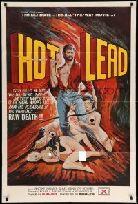 3f404 HOT LEAD 1sh '69 the ultimate, the all-the-way sexploitation movie, sexy artwork!