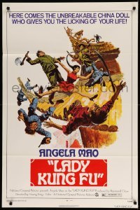 3f485 LADY KUNG FU 1sh '73 the unbreakable China doll who gives you the licking of your life!