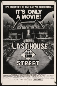 3f496 LAST HOUSE ON DEAD END STREET 1sh '77 evil that had you screaming is back, it's only a movie