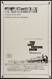 3f497 LAST PICTURE SHOW 1sh '72 Peter Bogdanovich, Jeff Bridges, Ellen Burstyn!