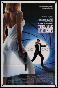 3f528 LIVING DAYLIGHTS 1sh '87 Timothy Dalton as the most dangerous James Bond ever!