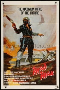 3f550 MAD MAX 1sh '80 George Miller post-apocalyptic classic, Garland art of Mel Gibson!