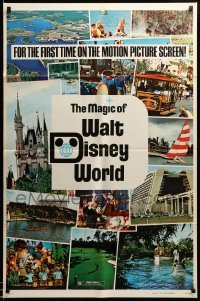 3f552 MAGIC OF WALT DISNEY WORLD 1sh '72 great theme park scenes for the first time on screen!
