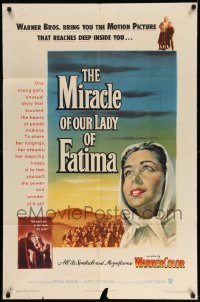 3f588 MIRACLE OF OUR LADY OF FATIMA 1sh '52 a true story that reaches deep inside you!