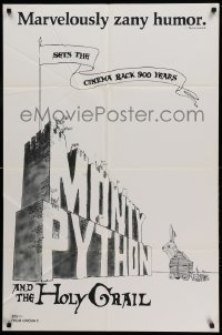 3f595 MONTY PYTHON & THE HOLY GRAIL 1sh '75 Terry Gilliam, John Cleese, art of Trojan bunny!