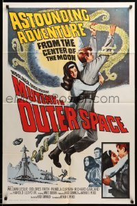 3f614 MUTINY IN OUTER SPACE 1sh '64 wacky sci-fi, astounding adventure from the moon's center!