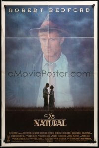 3f624 NATURAL 1sh '84 Robert Redford, Robert Duvall, directed by Barry Levinson, baseball!