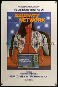 3f625 NAUGHTY NETWORK 1sh '81 the station that turns YOU on, sexy artwork!