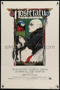 3f641 NOSFERATU THE VAMPYRE 1sh '79 Werner Herzog, Palladini art of vampire Klaus Kinski!