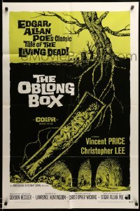 3f646 OBLONG BOX 1sh '69 Edgar Allan Poe's tale of living dead, cool horror art!