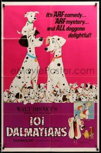3f664 ONE HUNDRED & ONE DALMATIANS 1sh R69 most classic Walt Disney canine family cartoon!