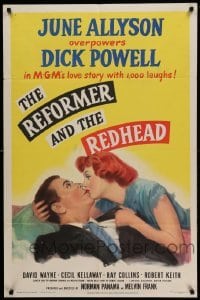 3f735 REFORMER & THE REDHEAD 1sh '50 June Allyson overpowers Dick Powell with 1000 laughs!