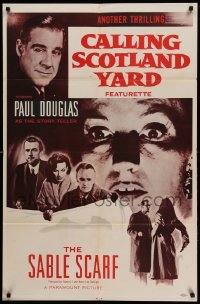 3f751 SABLE SCARF 1sh '54 Calling Scotland Yard, Paul Dickinson English crime short!