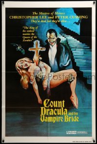 3f757 SATANIC RITES OF DRACULA 1sh 1978 great artwork of Count Dracula & his Vampire Bride!