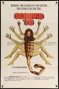 3f763 SCORPIO '70 1sh '70 Henri Pachard, Jennifer Welles, wild female scorpion image!