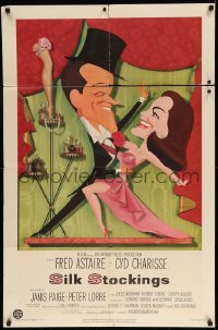 3f786 SILK STOCKINGS 1sh '57 art of Fred Astaire & Cyd Charisse by Jacques Kapralik!