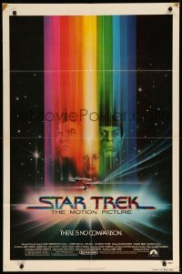 3f828 STAR TREK advance 1sh '79 cool art of Shatner, Nimoy, Khambatta and Enterprise by Bob Peak!