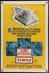 3f912 TOPAZ 1sh '69 Alfred Hitchcock, explosive scandal of this century!