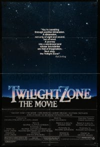 3f926 TWILIGHT ZONE 1sh '83 Rod Serling TV series, Spielberg, Alvin art, no border design!