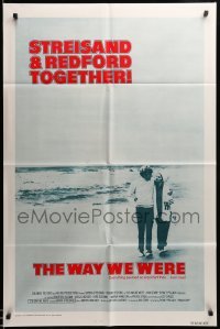 3f957 WAY WE WERE int'l 1sh '73 Barbra Streisand & Robert Redford walk on the beach!
