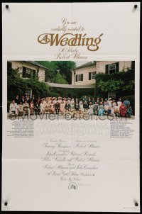 3f959 WEDDING teaser 1sh '78 Robert Altman, artwork of cute cherubs by R. Hess!