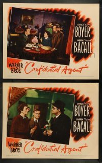 3g880 CONFIDENTIAL AGENT 2 LCs '45 Katina Paxinou, Charles Boyer & Peter Lorre!