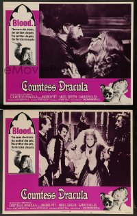 3g882 COUNTESS DRACULA 2 LCs '72 Hammer, Ingrid Pitt, the more she drinks, the thirstier she gets!