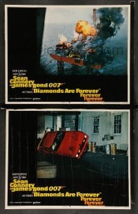 3g888 DIAMONDS ARE FOREVER 2 LCs '71 Sean Connery as James Bond 007, rig explosion and car stunt!