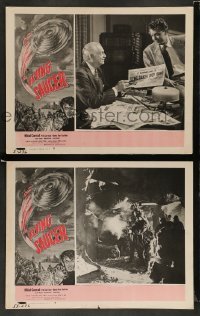 3g897 FLYING SAUCER 2 LCs '50 Mikel Conrad directs & stars, Hicks, cool sci-fi images!