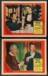 3g926 MAN WITH A MILLION 2 LCs '54 Gregory Peck, English comedy from Mark Twain's story!