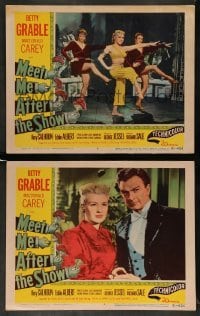 3g932 MEET ME AFTER THE SHOW 2 LCs '51 sexy dancer Betty Grable, Macdonald Carey, Eddie Albert!