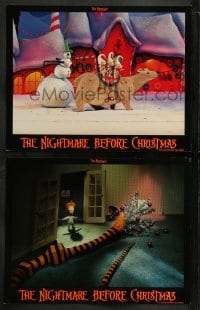 3g940 NIGHTMARE BEFORE CHRISTMAS 2 LCs '93 Tim Burton, Disney, great Halloween horror images!