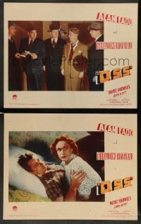 3g943 O.S.S. 2 LCs '46 great images of Alan Ladd & Geraldine Fitzgerald, Hoyt and Knowles!