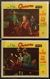 3g949 QUANTEZ 2 LCs '57 Fred MacMurray, Dorothy Malone, naked fear walked the silent streets!