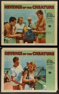 3g953 REVENGE OF THE CREATURE 2 LCs '55 John Agar and sexy Lori Nelson with John Bromfield!