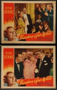 3g977 THEODORA GOES WILD 2 LCs '36 great images of pretty Irene Dunne with Thurston Hall!