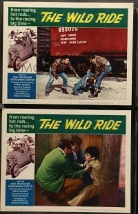 3g995 WILD RIDE 2 LCs '60 cool art of hot rod racing, one of young Jack Nicholson's first movies!