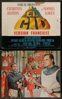 3g169 EL CID 8 color 11x14 stills '61 Anthony Mann war epic, Charlton Heston, Sophia Loren
