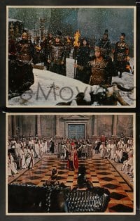 3g703 FALL OF THE ROMAN EMPIRE 4 color 11x14 stills '64 Anthony Mann, images of huge cast scenes!