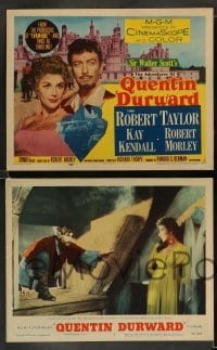 3g031 ADVENTURES OF QUENTIN DURWARD 8 LCs '55 English hero Robert Taylor romances Kay Kendall!