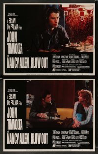 3g061 BLOW OUT 8 LCs '81 John Travolta, Brian De Palma, murder has a sound all of its own!