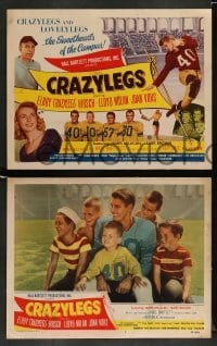 3g104 CRAZYLEGS 8 LCs '53 great images of football player Elroy Hirsch, Joan Vohs!